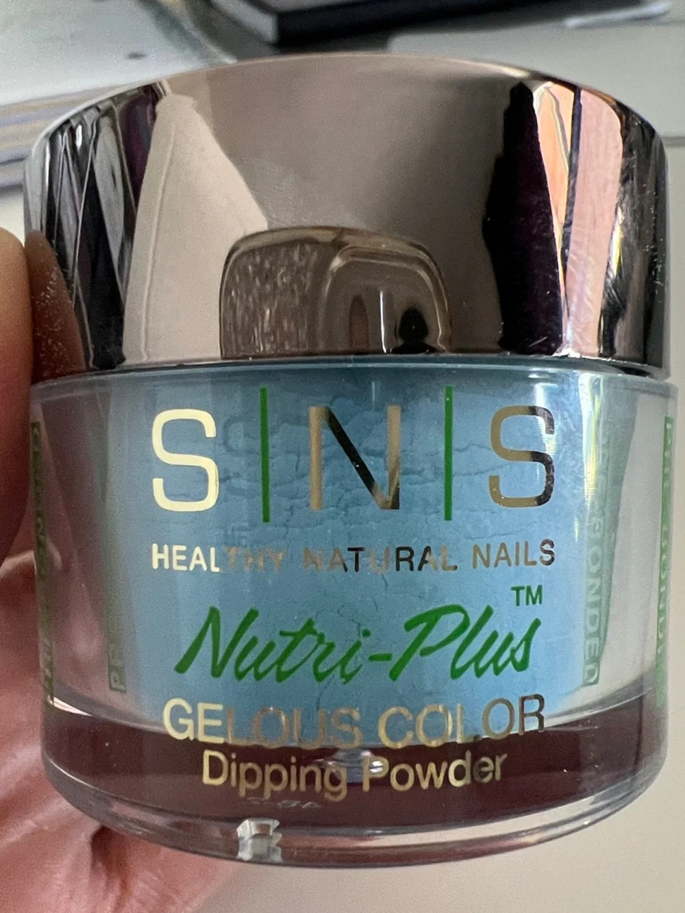 SNS Nutri-Plus Gelous Color Dipping Powder - Blue Curaçao (LG 04) - 1oz